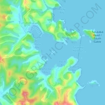 Philip Island topographic map, elevation, terrain