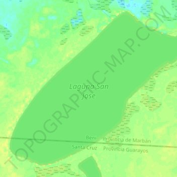 Laguna San Jose topographic map, elevation, terrain