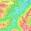 Kleinwalsertal topographic map, elevation, terrain