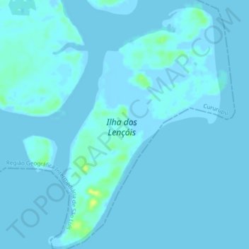 Ilha dos Lençóis topographic map, elevation, terrain