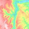 Presa Guadalupe Victoria topographic map, elevation, terrain
