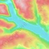 Lake Vyrnwy topographic map, elevation, terrain