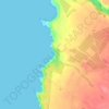 Praia da Amália topographic map, elevation, terrain