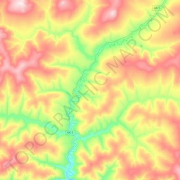 O'Brien Creek topographic map, elevation, terrain