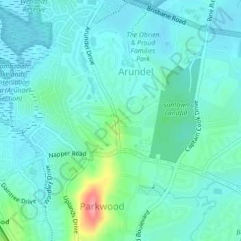 Avisford Park topographic map, elevation, terrain
