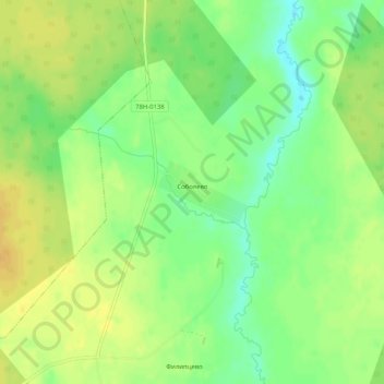 Соболево topographic map, elevation, terrain