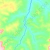 Rio Água Quente topographic map, elevation, terrain