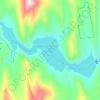 Gibson Reservoir topographic map, elevation, terrain