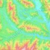 Hurunui River South Branch topographic map, elevation, terrain