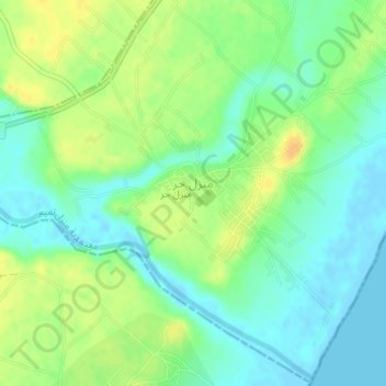 Menzel Horr topographic map, elevation, terrain