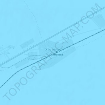 Жамансор topographic map, elevation, terrain