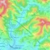 Val Bisagno topographic map, elevation, terrain