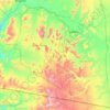 Wadi Rum desert topographic map, elevation, terrain