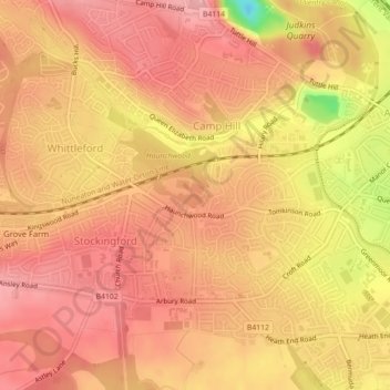 Vale View topographic map, elevation, terrain