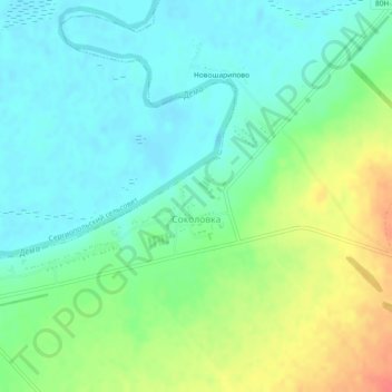 Соколовка topographic map, elevation, terrain