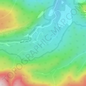 Sprague Lake topographic map, elevation, terrain