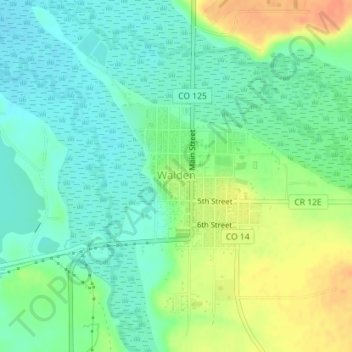 Walden topographic map, elevation, terrain