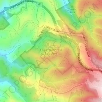Eagle Mountain Bike Park topographic map, elevation, terrain