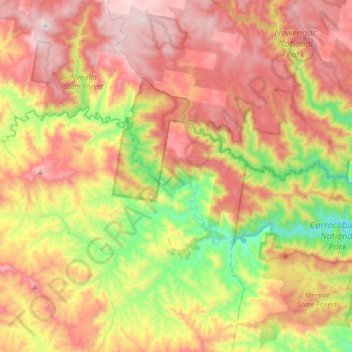 Barnard River topographic map, elevation, terrain