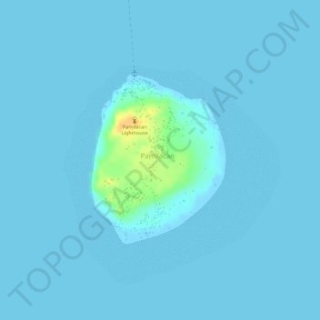 Pamilacan Island topographic map, elevation, terrain