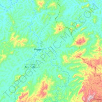 Rio São Manuel topographic map, elevation, terrain