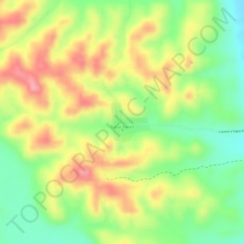 Tupac Katari topographic map, elevation, terrain