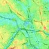 Koishikawa Korakuen Gardens topographic map, elevation, terrain