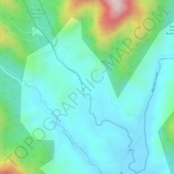 Sungai Congkak topographic map, elevation, terrain