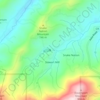 Morgantown Baptist Association Dam topographic map, elevation, terrain