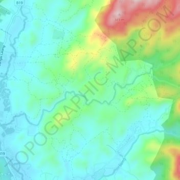 Sungai Batangsi topographic map, elevation, terrain