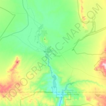 Tecopa topographic map, elevation, terrain