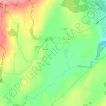 Caaf Water topographic map, elevation, terrain