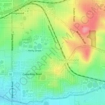 Wieland Reserve topographic map, elevation, terrain