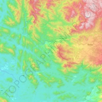 Momo topographic map, elevation, terrain