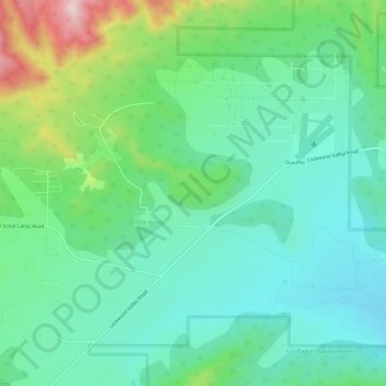 Lockwood Valley topographic map, elevation, terrain