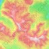 Durmitor topographic map, elevation, terrain