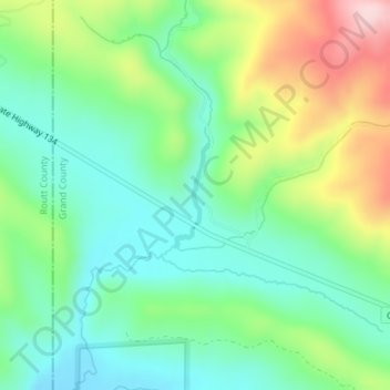 Rock Creek topographic map, elevation, terrain