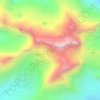 Glaciar Charquini topographic map, elevation, terrain