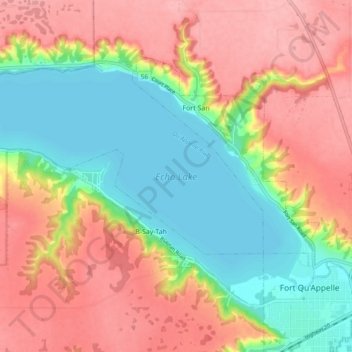 Echo Lake topographic map, elevation, terrain