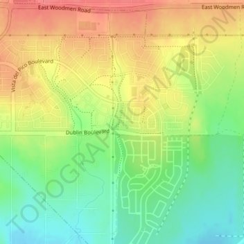 Silverwood Park topographic map, elevation, terrain