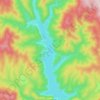 Vidraru-See topographic map, elevation, terrain