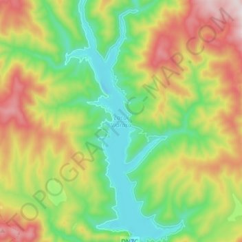 Vidraru-See topographic map, elevation, terrain