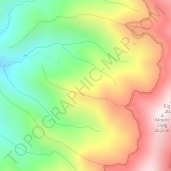 Mitchell Ridge topographic map, elevation, terrain