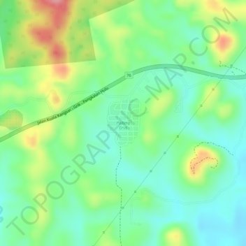 Padang Grus topographic map, elevation, terrain