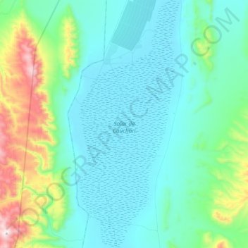 Salar de Cauchari topographic map, elevation, terrain