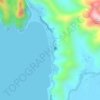 Corong Beach topographic map, elevation, terrain