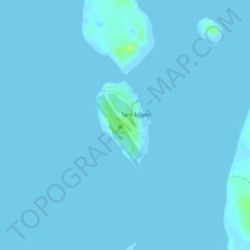 Taro Island topographic map, elevation, terrain