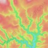 Ruisseau Bleu topographic map, elevation, terrain