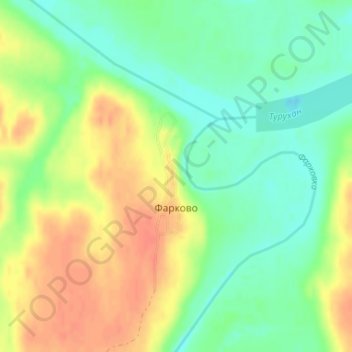 Фарково topographic map, elevation, terrain