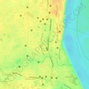 Ananad Bagh topographic map, elevation, terrain